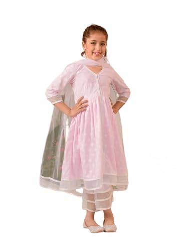 Image of PS PEACHES Girls Kurta And Palazzo With Dupatta