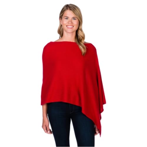 Image of CLAUDIA NICHOLE Womens 100% Cashmere Dress Topper - Cashmere Poncho Wrap