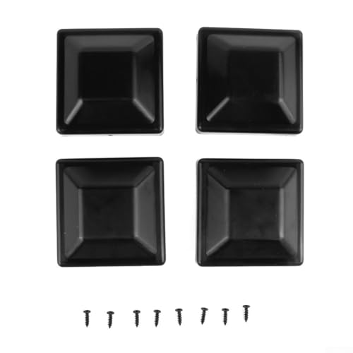 4x4 Inch PP Plastic Fence Post Cap for Outdoor Wooden Fence – Weatherproof, for Easy Install, Black Protective Cover with 3/8