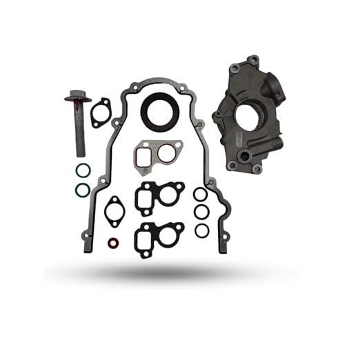 WZODKJ M295HV High Volume Melling Oil Pump kit Compatible with 4.8L 5.3L 6.0L Silverado Avalanche Suburban Tahoe Trailblazer GMC Sierra Yukon Cadillac Escalade with Gaskets and Balancer Bolt