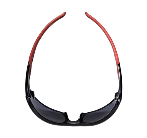 Image of THUNDERSTORM Safety Goggles Polycarbonate Lens Hard Coated Eye Protection Glasses Anti-Scratch Safety Glasses UV Protection Industrial, Bike riding, Cycling & Car Driving (Black /Red)