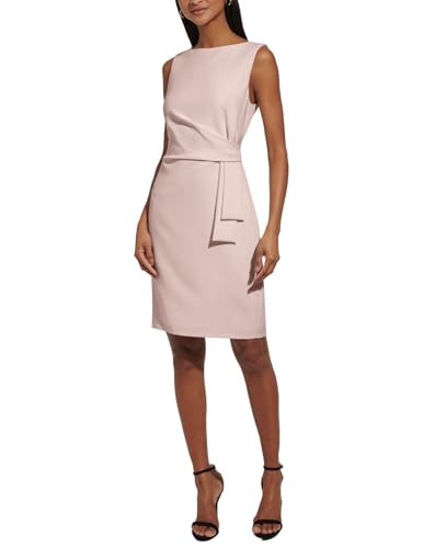 Tommy Hilfiger Women's Sleeveless Boat Neck Fold Detail Sheath Mini Dress2