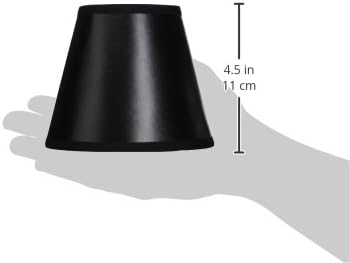 Miniatura 9 de Royal Designs, Inc. CS-116BLKGL Empire Black - Lámpara de araña con forro dorado, 3 x 5 x 4,25 pulgadas