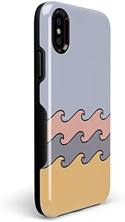 Casely iPhone X/XS Case | High Tide | Layered Ocean Waves | Bold Protective Design