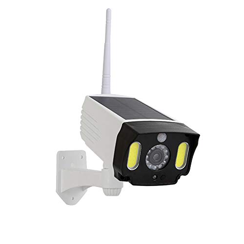Jrifedptry Luz solar con sensor de movimiento, cámara falsa impermeable, para exteriores, interiores, calle, lámpara de pared, lámpara de pared, COB