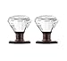 Decor Living, AMG and Enchante Accessories, Diamond Crystal Door Knobs with Lock, Passage Function for Hall and Closet, Venus Collection, Venetian Bronze