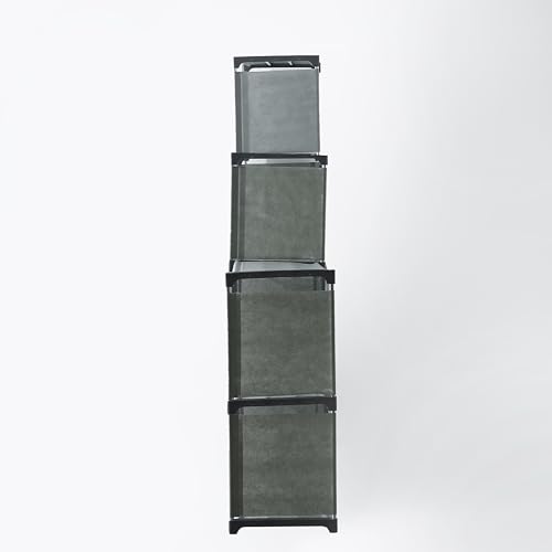 Image of Kuber Industries (Pack of 5) 9 Layer Book Rack | Book Cabinet Shelves for Bedroom Office Living Room | Storage Shelve for Books Storage Organizer | Adjustable Shelf Rack | SJ432G| Grey