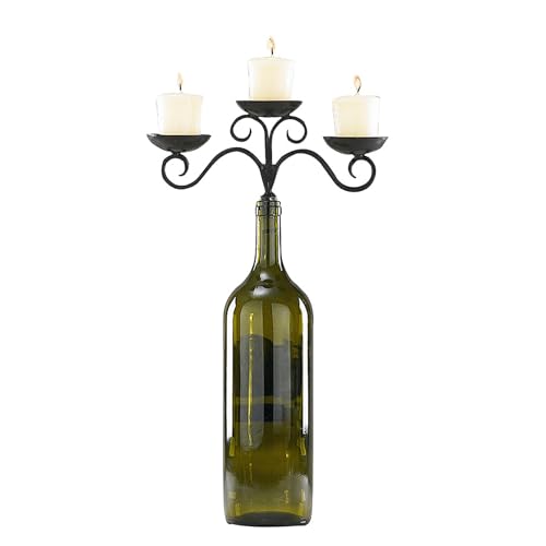Three Votive Wine Bottle Topper by Park Designs, Black
