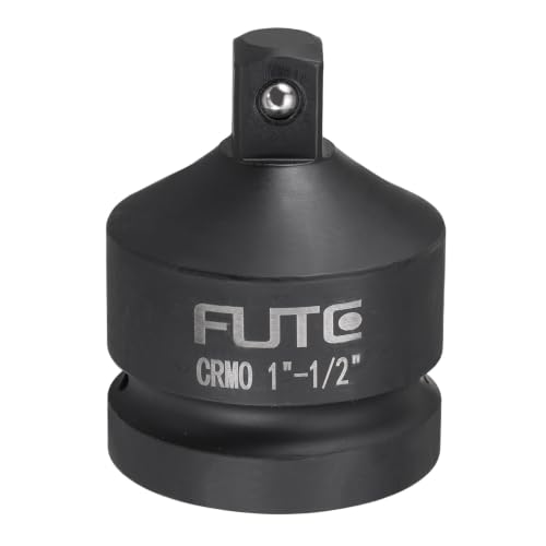 Image of sourcing map Impact Socket Adapter 1" Female to 1/2" Male Square Drive 4140 CR-MO Steel Socket Wrench Reducer Increaser Converter for Impact Driver Ratchet Wrench Conversion, Black