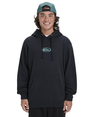 Quiksilver - Sudadera Polar con Capucha (Salt Water), Color Negro