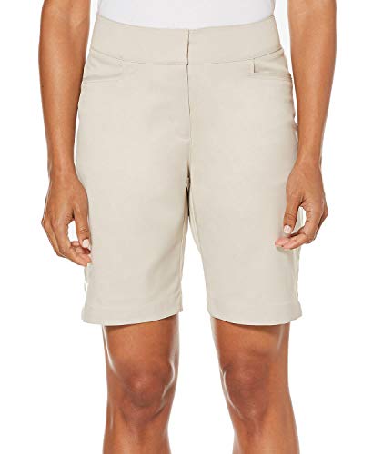 PGA TOUR Women's Shorts High-Rise Golf Pockets Beige Khaki Size 12