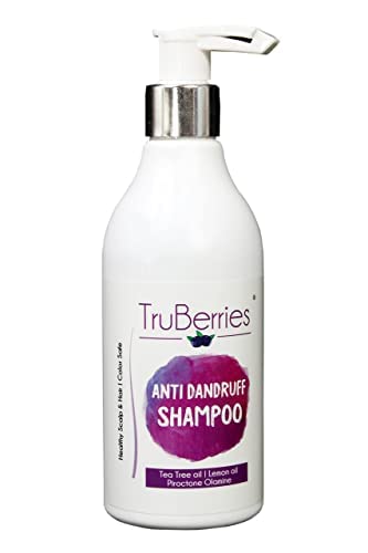 TruBerries Tea Tree & Lemon Oil Anti Dandruff Shampoo with Piroctone Olamine | Sulphate and Parabens free Gentle care 300 ML