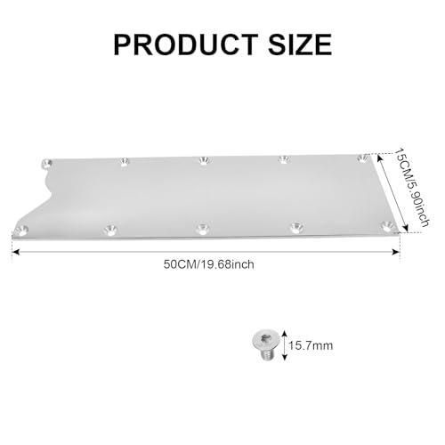Image of LS Gen 3 Valley Pan Cover Plate Low Profile Compatible with LSX LS1 LM7 LR4 LQ4 LS6 L59 LQ9 LM4 L33 (Silver)