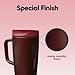 Owala SmoothSip Slider Stainless Steel Insulated Travel Mug with handle, 100% Leak Proof, For Hot and Cold Drinks, Travel Friendly with Sliding Lock Lid, 12oz, BPA Free, Leak Proof, Black Cherry
