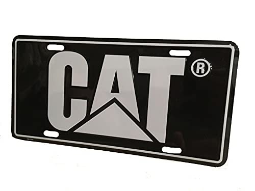 Caterpillar Equipment Black with Silver Outline Novelty Auto License Plate