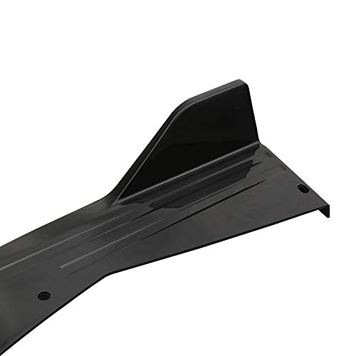 Evita daños en la carrocería con este divisor de labios universal negro para parachoques 7