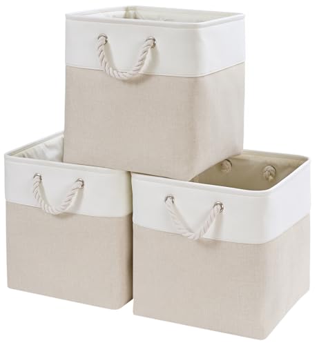 Mangata 30x30x30cm Aufbewahrungsbox Stoff, Aufbewahrungskorb zum Organisieren von Kleidung und Spielzeug, Boxen für Schrank… – Ansicht 1