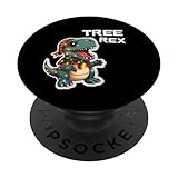 tree rex divertente albero di natale t rex dinosauro cappello di babbo natale popsockets popgrip intercambiabile