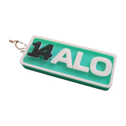 Generic Fernando Alonso 14, stampa 3D di alta qualità, PLA, verde, unisex e adulti, fan di Formula 1, fan di Fernando Alonso, entusiasti sportivi