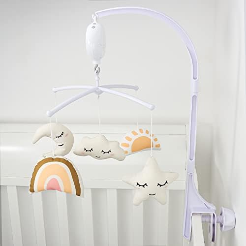 Baby Mobile for Crib with Crib Mobile Arm and Music Box - 3 Modes, 12 Soothing Lullabies, Volume Control, Easy Install, Portable Crib Mobile Motor - Perfect Nursery Toy for Newborns and Infants