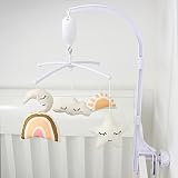 Baby Mobile for Crib with Crib Mobile Arm and Music Box - 3 Modes, 12 Soothing Lullabies, Volume Con