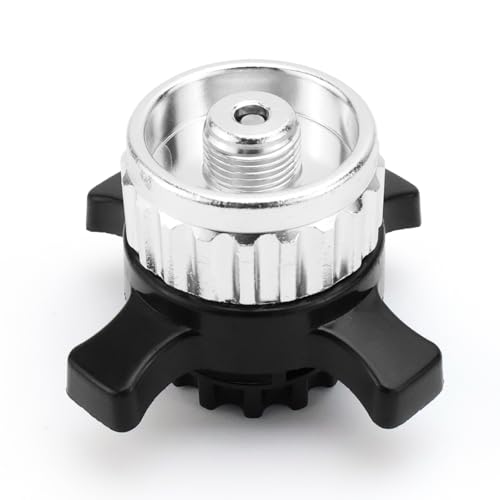 Rierousy Ventilkartuschen Adapter Gaskartuschen Adapter für butan und propan gas-kartuschen mit en 417 gewinde campingkocher gas gasanschluss für Camping- & Outdoor-Kocher