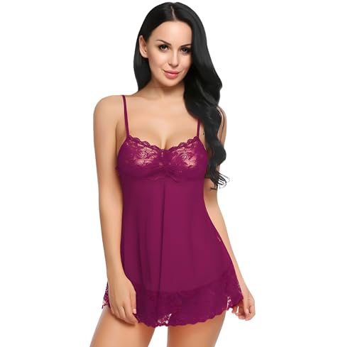 Image of UNITRUST Babydoll Lingerie Set with Net Bra and Panty, Honeymoon Combo