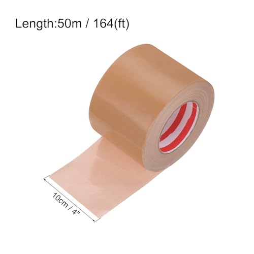 Image of uxcell Heavy Duty Duct Tape, 4 Inch x 55 Yard Waterproof Flexible Hand Tear Strong Adhesive Duct Tapes for Crafts DIY, Fixing, Repairs, Brown