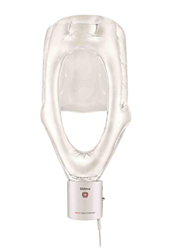 Valera, Swiss Ionic Comfort 513.01, Casco-Asciugacapelli per Volume e Tenuta, Ergonomico, con 3 Regolazioni di Temperatura, Funzione per Aria Tiepida, Ionizzatore, Cavo 3m, Custodia, 600 W, Bianco