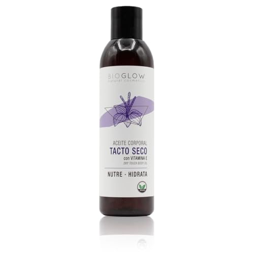 Aceite Corporal Tacto Seco 200ml Bioglow. Con Extracto de Romero, Karité, Aceite de Soja, Semilla de Girasol. Hidrata y Nutre la piel. Textura de Seda, Completa Absorción.