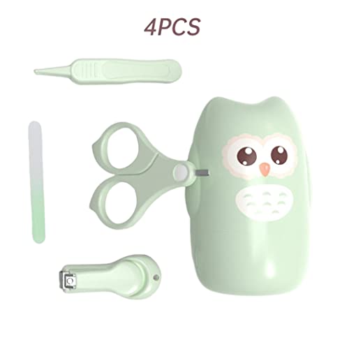 Baby Nail Kit Baby Nail Care Set Pasgeboren Nail Clipper Manicure Gereedschap met Case Groen 4 STKS, Baby Nail Clippers - Afbeelding 5