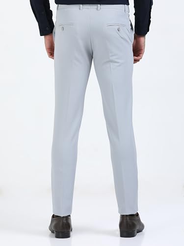 Image of Mc Henry Men's Techno Flex 2inch-Waist Expandable Wrinkle Free Slim Fit 4 Way Lycra for Elite and Luxurious Formal /Casual Trousers