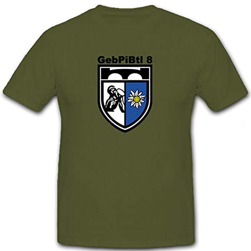 T-Shirt Militaire 8e Bataillon de Pionniers de Montagne Bundeswehr XL Vert