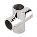 4 Way Pipe Fitting, Stainless Steel Cross Fitting Connector, 25mm 1 Inch 90 Degree Hardware Accessories for Industrial Vintage Style