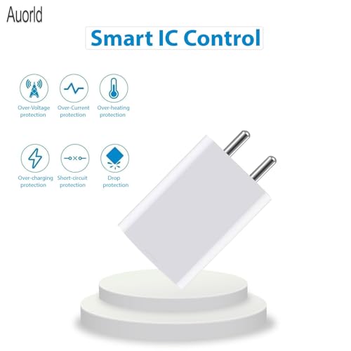 Image of Auorld Original 80W Fast Charging Adapter, Compatible with VIV0 V29,V29 Pro,X80 Pro 5G,T3 Pro,V28,X90 Pro Plus 5G, S17,S17 Pro,Y77 5G,X80 5G,V30 Pro,Y300,V40,Y58, Y200 Pro,V30E,Y18E,IQOO & More,White