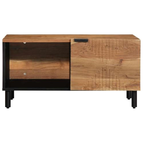 Table basse en acacia à compartiments : le meuble de rangement surélevé idéal