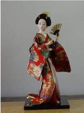 24 Types 30cm Oriental Japanese Silk furnishings Kimono Kabuki Geisha Doll Birthday/Xmas Hinamatsuri Girl's Day Gift (Clear,30cm)