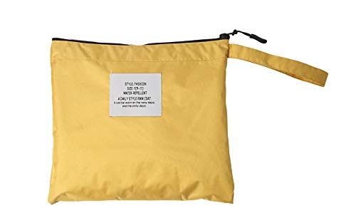 Freesmily Women Long Raincoat Waterproof Rain Jacket With Hood Zipper And Pockets Outdoors (Yellow Gold, M) #TOP5