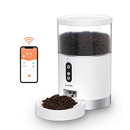 Automatic Cat Feeder, Wi-Fi Enabled Smart Pet Feeder for Cats, Dogs & Small Pets, Automatic Dog Feeder with Portion Control, Automatic Pet Feeder, 4L