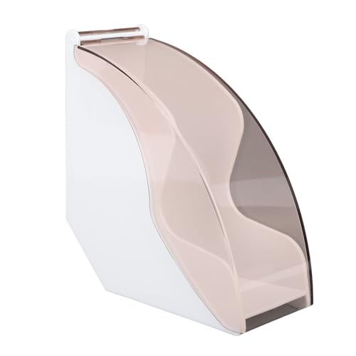 Caixa de de Filtro Em Forma de Ventilador, Recipiente de Acrílico Compacto para café Com Tampa à Prova de Poeira, Conveniente para Armazenar de Filtro de café (Branco)