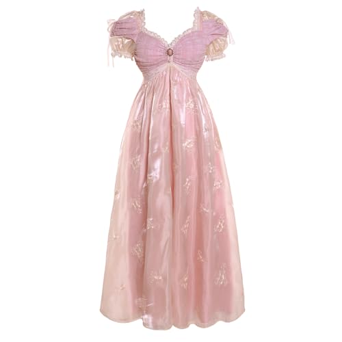 Vibsion Regency Dresses for Women Luxurious Embroidery Lace Empire...