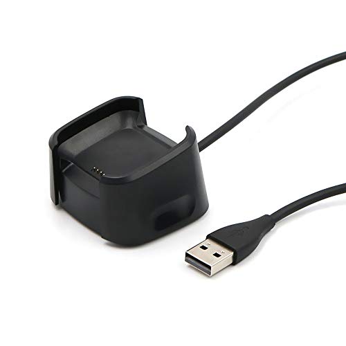 OWSOO Cabo de carregamento USB para smartwatch Fit-bit Ver-sa Base de carregamento dock base de mesa