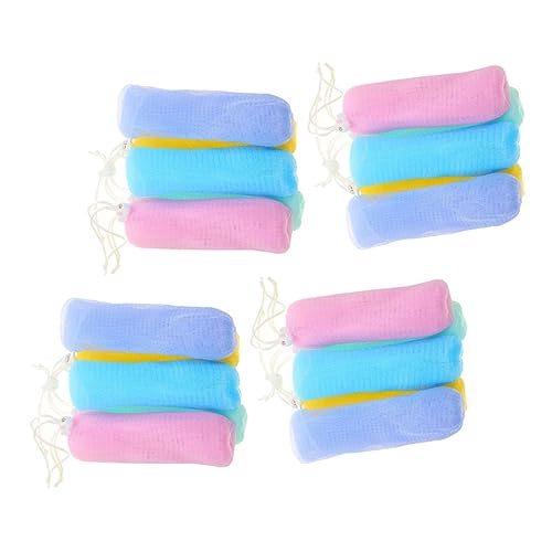 Ipetboom 20Pcs Exfoliating Soap Pouches Multi for Shower Soap Saver with Drawstring Quick Drying and Easy to Hang for Bathing and Cleansing