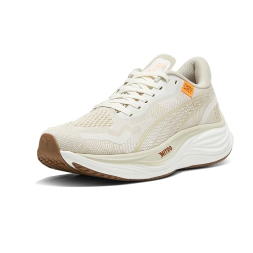 PUMA Womens Velocity Nitro 3 X Fm Running Sneakers Shoes - Beige - Size 7.5 M2