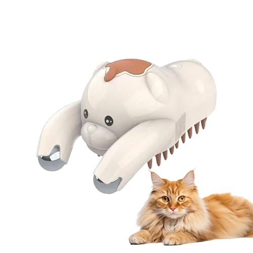 Cepillo de vapor para perros y peine de aseo recargable para ducha y baño de mascotas
