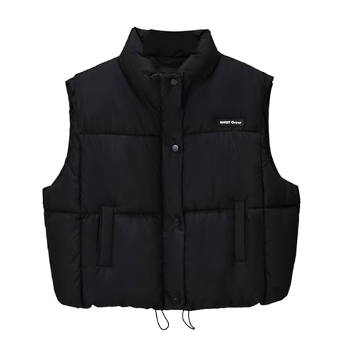 Chaqueta suelta para tus paseos de otoño abrigo sin mangas de mujer con cremallera y bolsillos