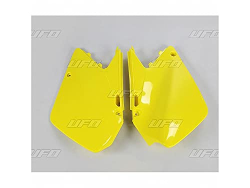 Plaques latérales UFO Jaune Suzuki RM125 pour le motocross en week-end