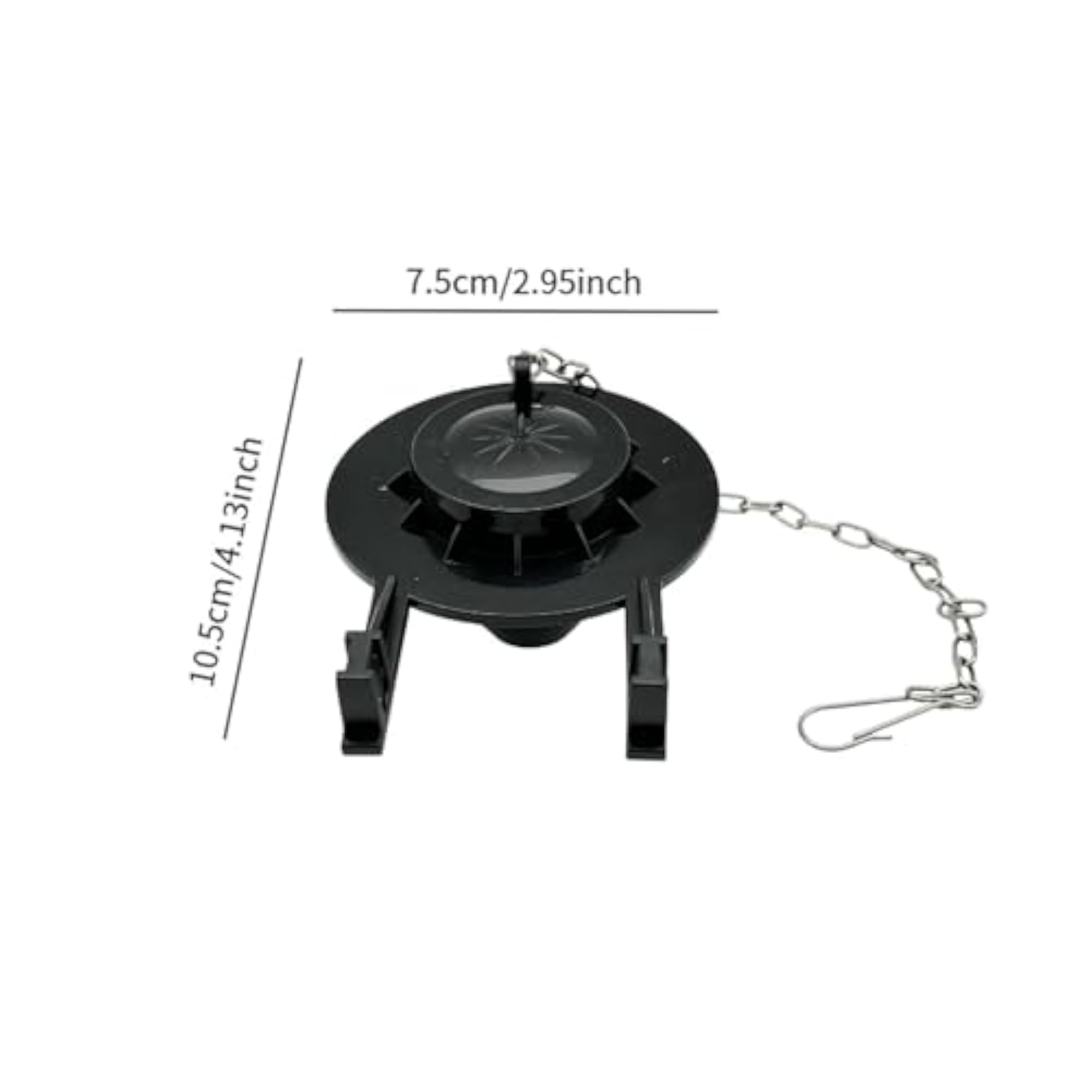 Toilet Flapper with Stainless Steel Chain Repair Part