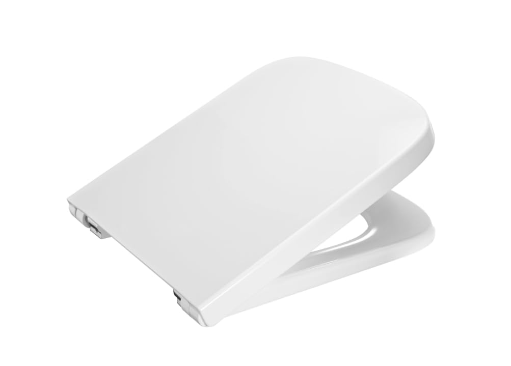 Roca,​Dama,​Tapa y asiento para inodoro compacto con caída amortiguada,​A80178C004, 49L x 41,​5W centímetros