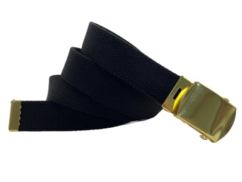 Canvas Belt Web Belt Military Belt Golf Belt with Brass Buckle and Tip Waist Size Up to 45" Long3